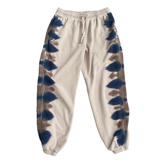 Richer Poorer Beige Blue Fleece Tie-Dye Sweatpants - Picture 2 of 6